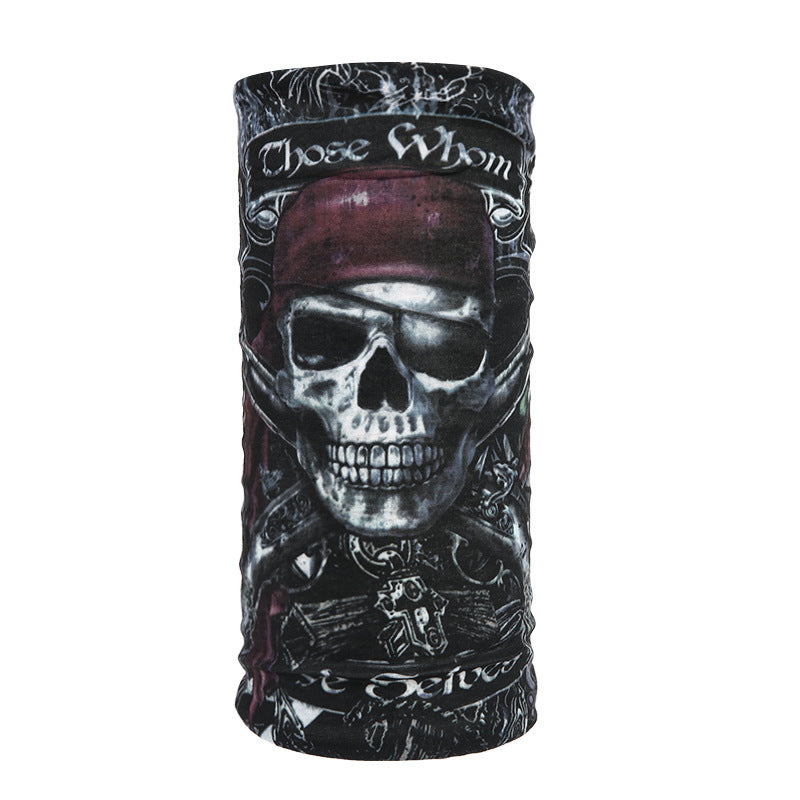 Masque de cyclisme foulard col chaud accessoire de Halloween crâne versatile foulard visage foulard magique