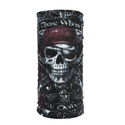 Masque de cyclisme foulard col chaud accessoire de Halloween crâne versatile foulard visage foulard magique