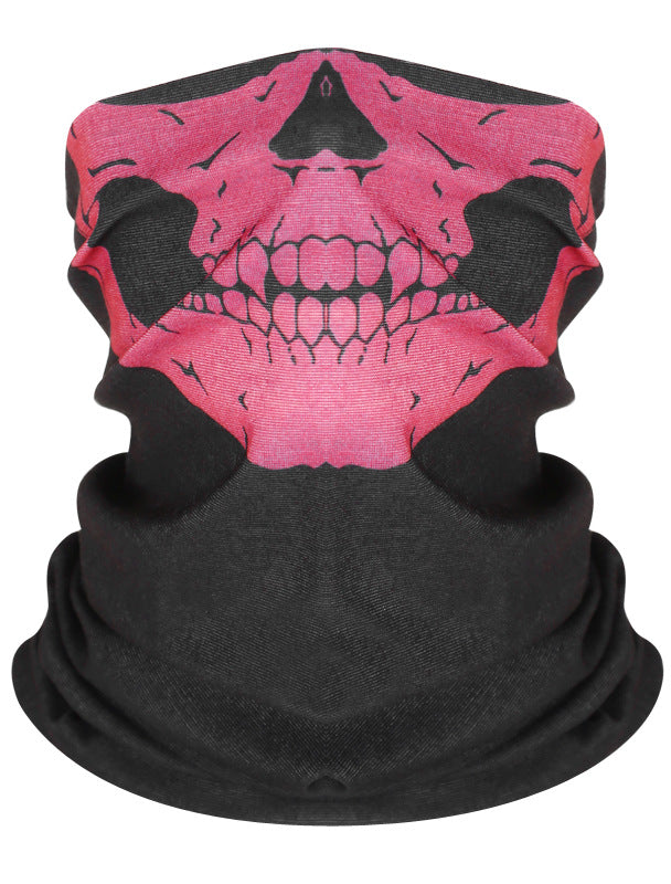 Masque de cyclisme foulard col chaud accessoire de Halloween crâne versatile foulard visage foulard magique