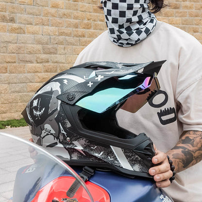 Casque de rallye tout terrain multifonctionnel double lentille