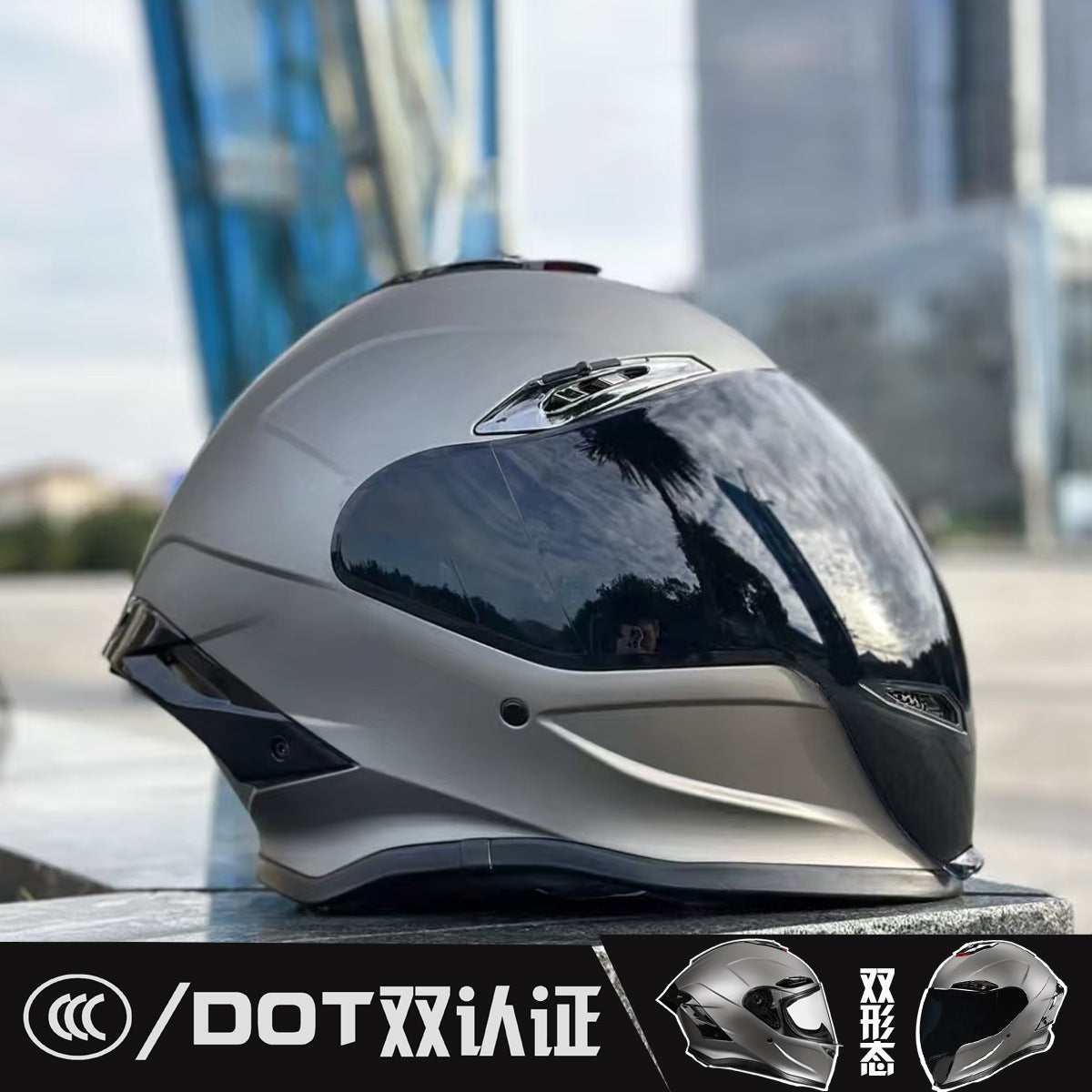 Casque NBTK certification DOT casque de moto à visière longue et courte