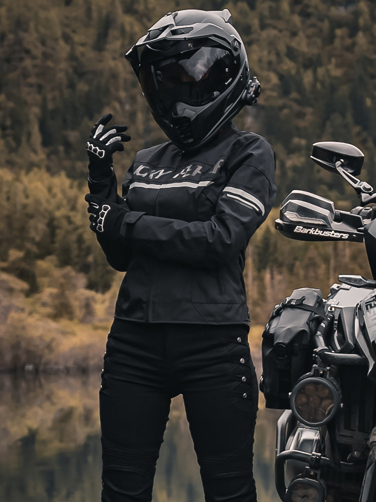 FEHER Vêtements de moto Vêtements résistants à l’usure Vêtements moto Maillot de cyclisme féminin Veste imperméable Four Seasons