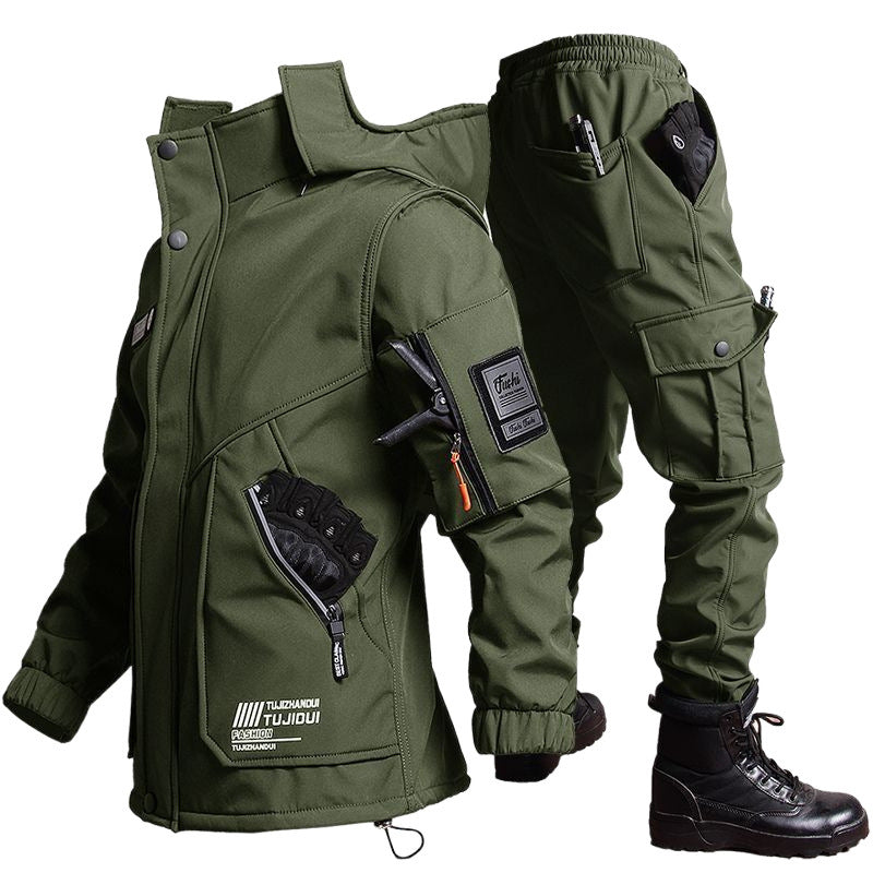 R9T veste tactique pour les sports en plein air revêtement polaire veste de cyclisme à l'épreuve du vent imperméable