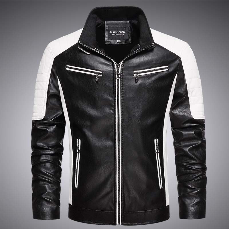 Veste en simili cuir, mince pour rester chaud