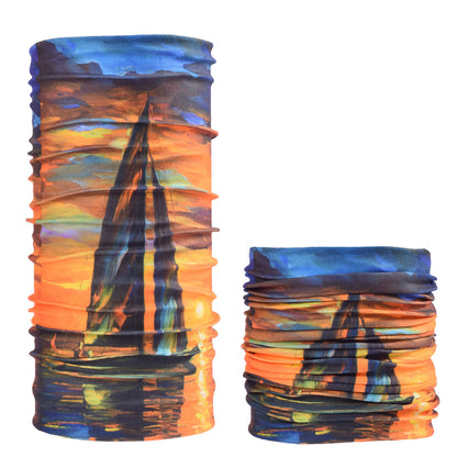 Masque de cyclisme foulard col chaud accessoire de Halloween crâne versatile foulard visage foulard magique