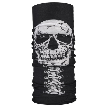 Masque de cyclisme foulard col chaud accessoire de Halloween crâne versatile foulard visage foulard magique