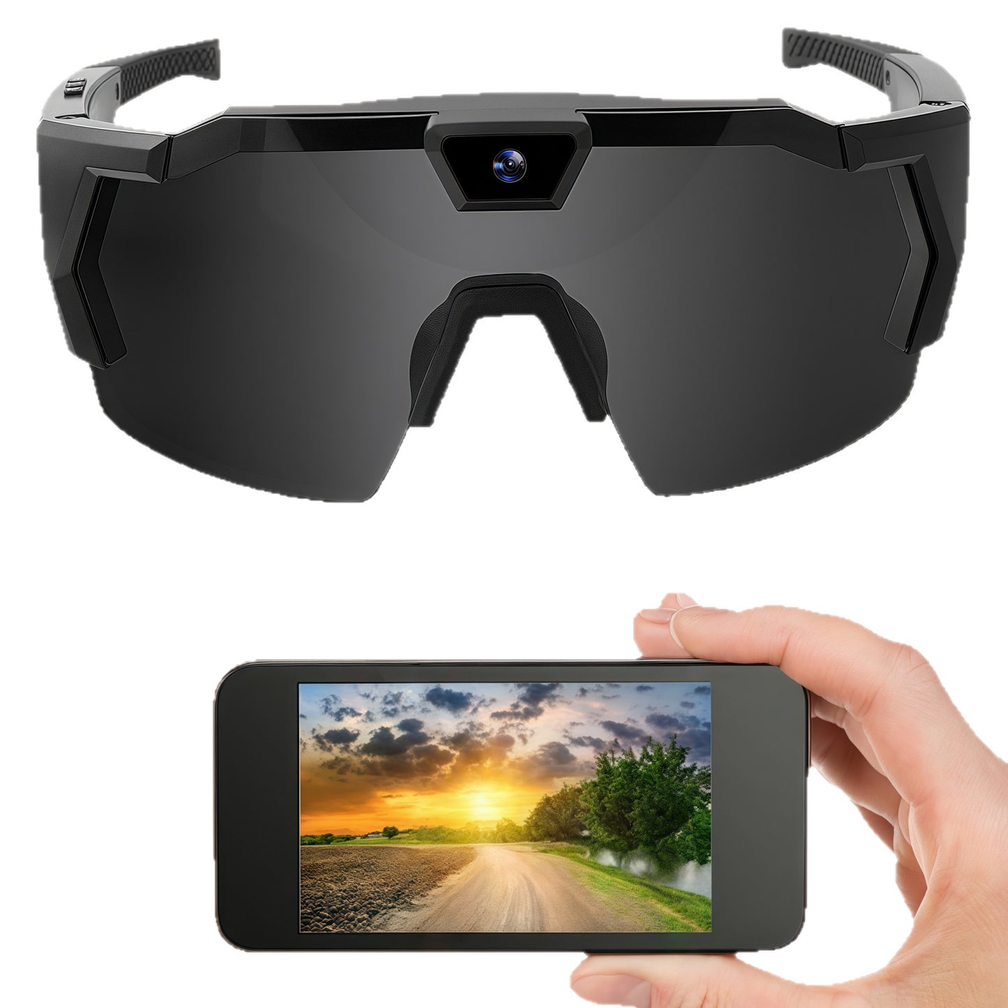 Lunettes de soleil, appareil photo, enregistrement sportif, appareil photo, enregistreur intelligent pour le cyclisme en plein air