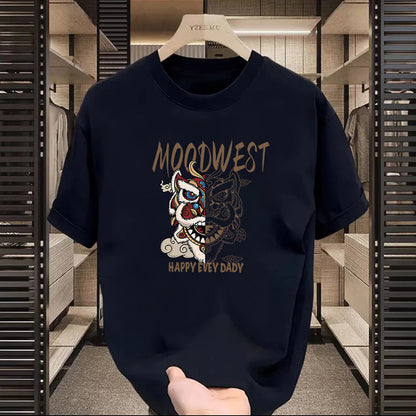 T-shirt américain à manches courtes à motifs