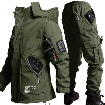 R9T veste tactique pour les sports en plein air revêtement polaire veste de cyclisme à l'épreuve du vent imperméable