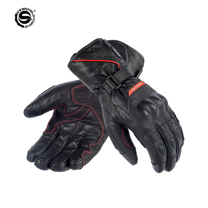 Gants moto polaires Star Knight SFK épaisse, imperméable et coupe-vent, avec commande de température tactile et contrôle de température, avec commande électrique à trois vitesses, gants d'extérieur d'hiver