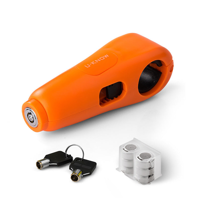 Serrure antivol pour véhicule électrique, serrure moto avec alarme, serrure de guidon, serrure de frein alimentée par batterie, verrou des gaz, serrure pour vélo