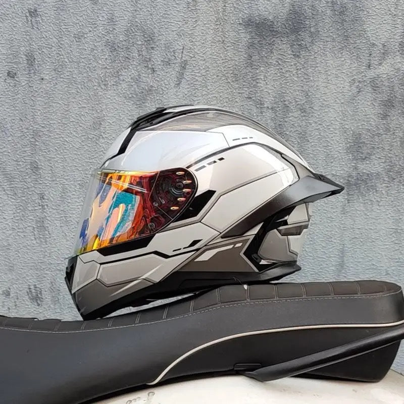 AXOR casques moto casques homme et femme protection solaire été moto jusqu'à la personnalité grand aileron fente arrière sécurité Bluetooth