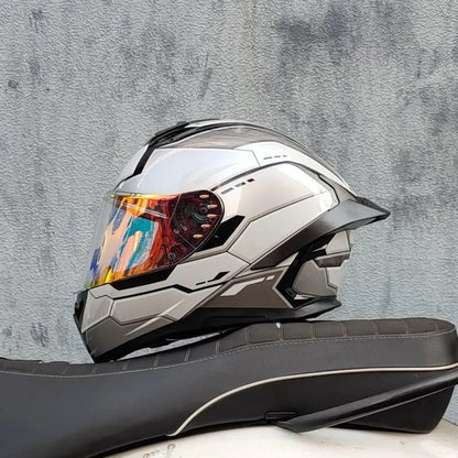 AXOR casques moto casques homme et femme protection solaire été moto jusqu'à la personnalité grand aileron fente arrière sécurité Bluetooth