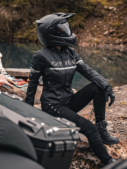 FEHER Vêtements de moto Vêtements résistants à l’usure Vêtements moto Maillot de cyclisme féminin Veste imperméable Four Seasons