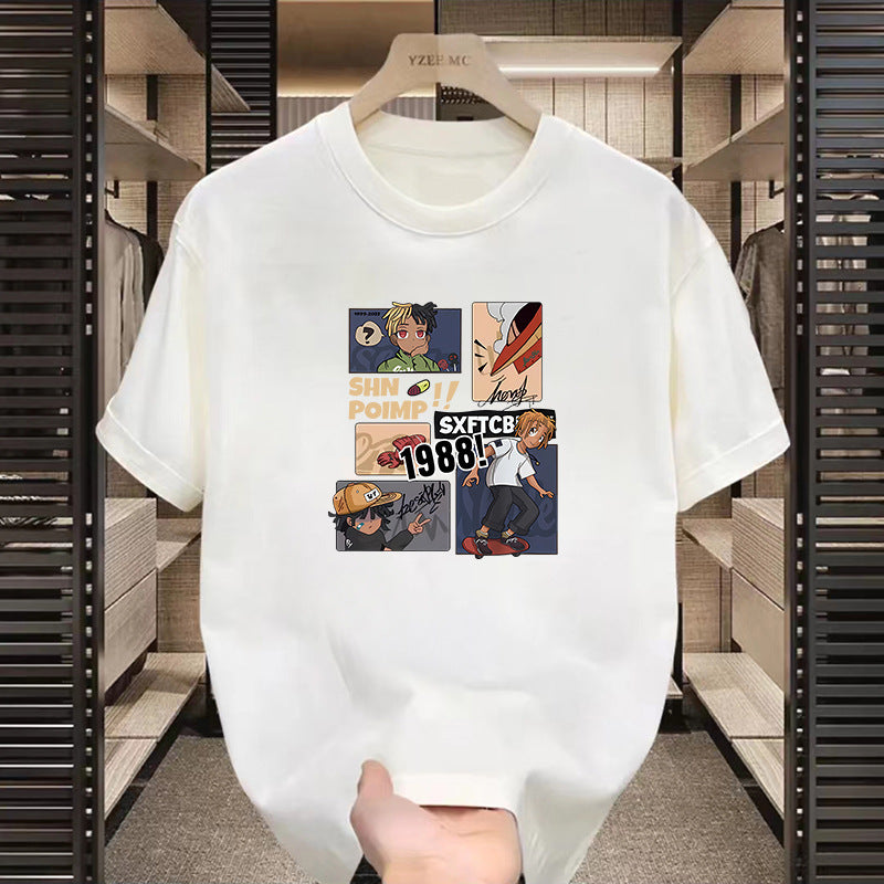 T-shirt américain à manches courtes à motifs