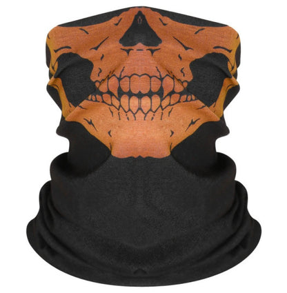 Masque facial de cyclisme en plein air, fantôme de champ, couverture de crâne, protection solaire de vélo en plein air, protection tactique respirante et multifonctionnelle