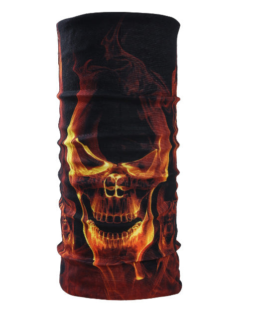 Masque de cyclisme foulard col chaud accessoire de Halloween crâne versatile foulard visage foulard magique