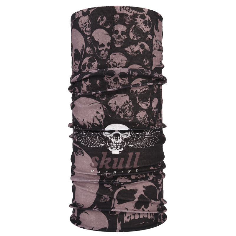 Masque de cyclisme foulard col chaud accessoire de Halloween crâne versatile foulard visage foulard magique