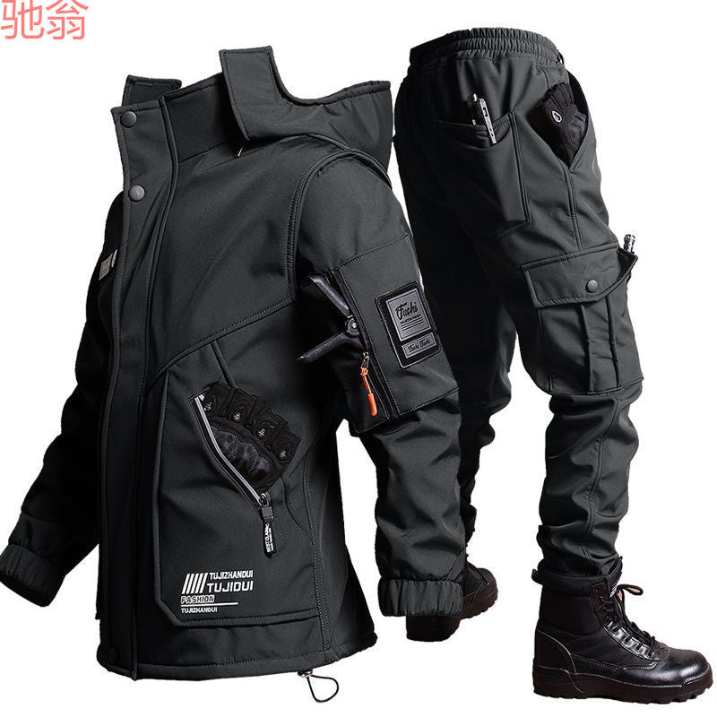 R9T veste tactique pour les sports en plein air revêtement polaire veste de cyclisme à l'épreuve du vent imperméable