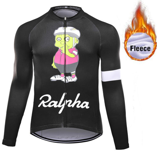 Maillot de cyclisme en polaire chaud pour hommes, à manches longues, vêtements de sport au Design italien, hiver populaire