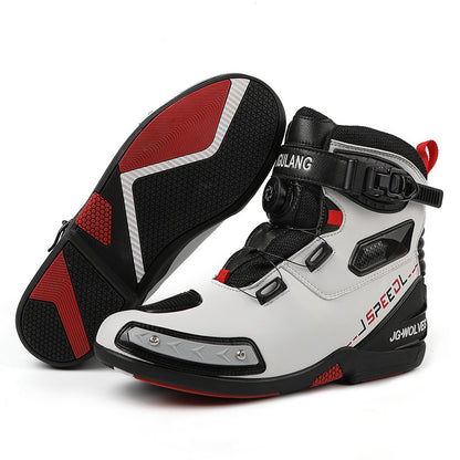 Bottes de cyclisme imperméables et résistantes à l'abrasion. Chaussures de moto pour homme et femme. Bottes de moto Voyage en moto Off-Road Rally Knight