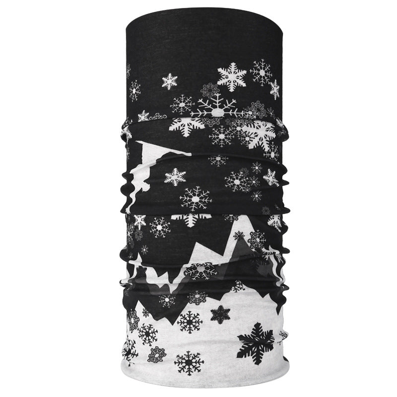 Masque de cyclisme foulard col chaud accessoire de Halloween crâne versatile foulard visage foulard magique