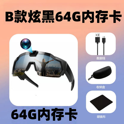 Lunettes de soleil, appareil photo, enregistrement sportif, appareil photo, enregistreur intelligent pour le cyclisme en plein air