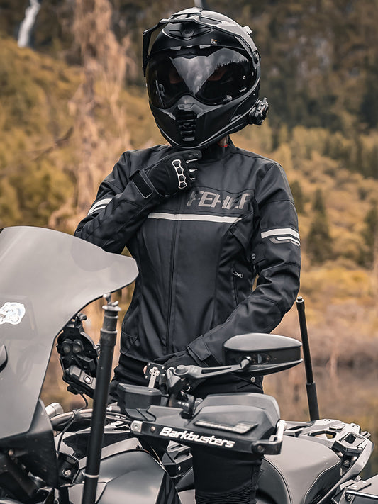 FEHER Vêtements de moto Vêtements résistants à l’usure Vêtements moto Maillot de cyclisme féminin Veste imperméable Four Seasons