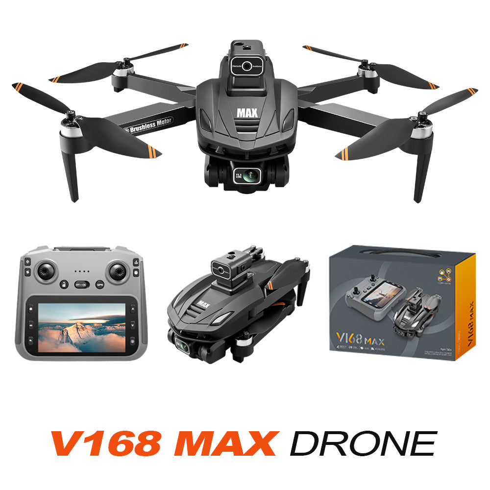 Nouveau produit v168MAX sans brosses GPS avec écran de photographie aérienne en HD, drones pour éviter les obstacles, trafic extérieur et télécommande