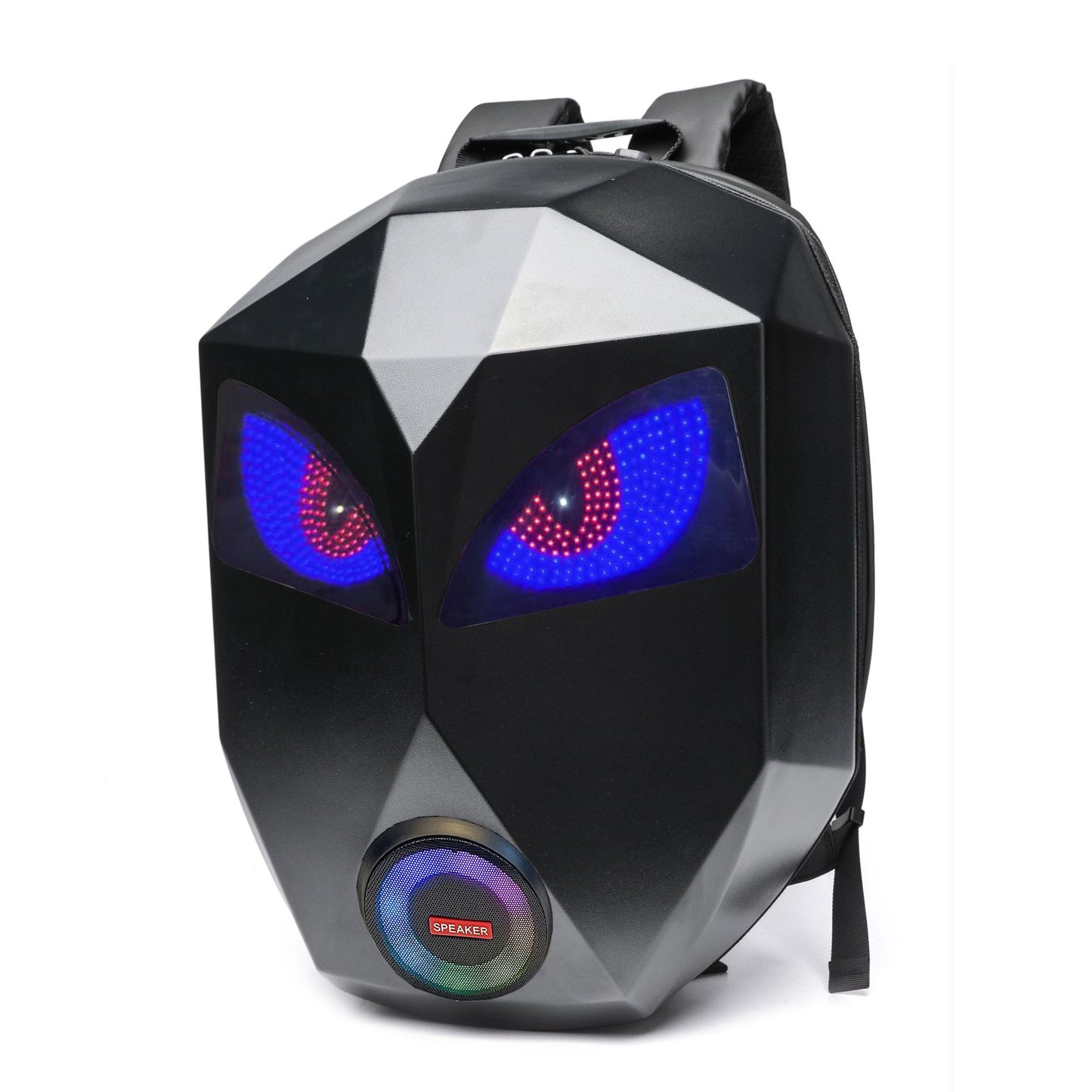 Le sac à dos Iron Man Cycling avec haut-parleur LED est conçu pour les passionnés de cyclisme, avec une coque extensible et un tissu polyester