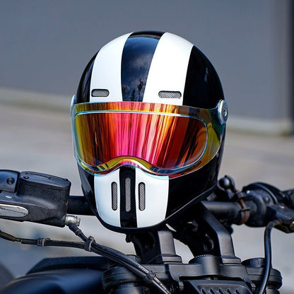 Casque WTCX de moto en fibre de carbone en PRF, casque complet, pour hommes et femmes