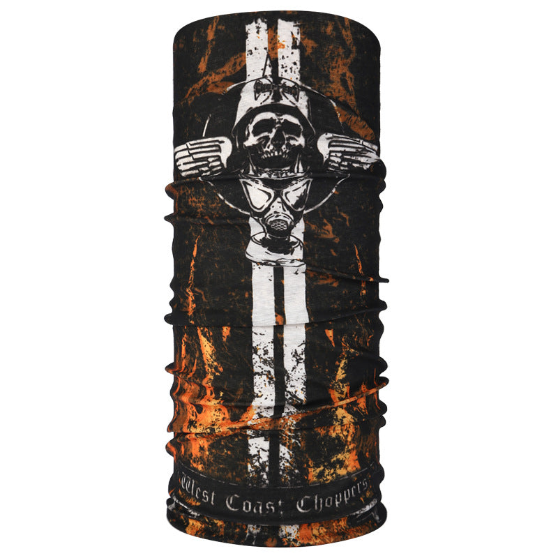 Masque de cyclisme foulard col chaud accessoire de Halloween crâne versatile foulard visage foulard magique