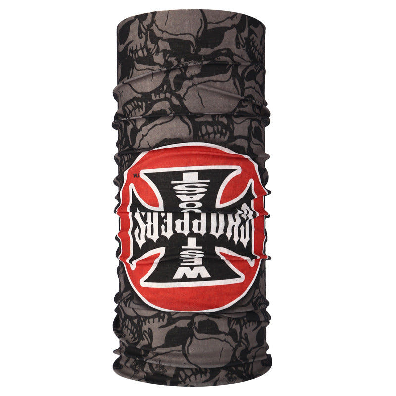 Masque de cyclisme foulard col chaud accessoire de Halloween crâne versatile foulard visage foulard magique