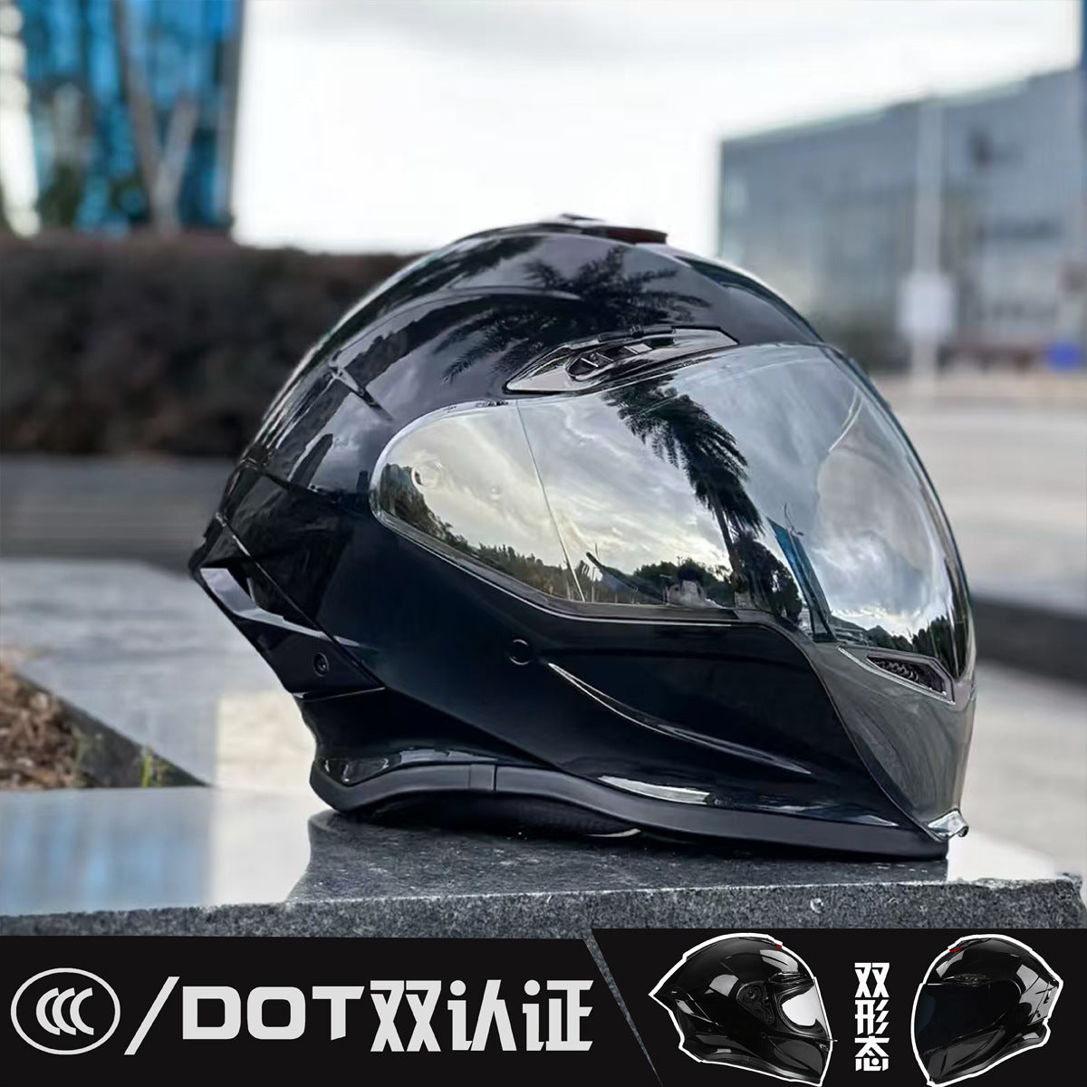 Casque NBTK certification DOT casque de moto à visière longue et courte