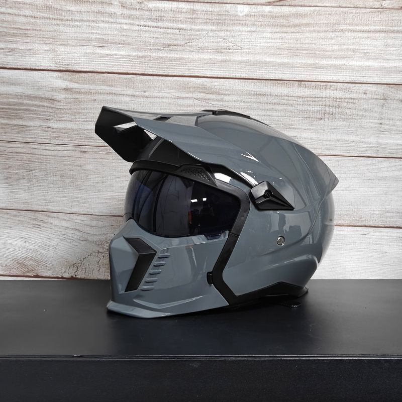 Casque combiné Street Fighter Casque de moto Casque rétro pour hommes et femmes  3C Certifié