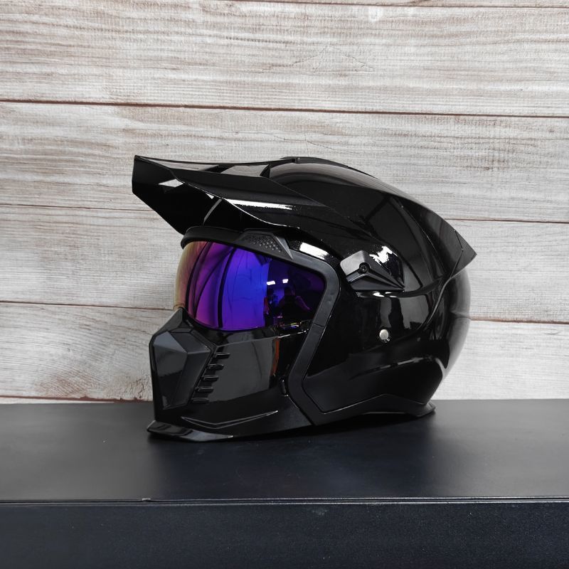 Casque combiné Street Fighter Casque de moto Casque rétro pour hommes et femmes  3C Certifié