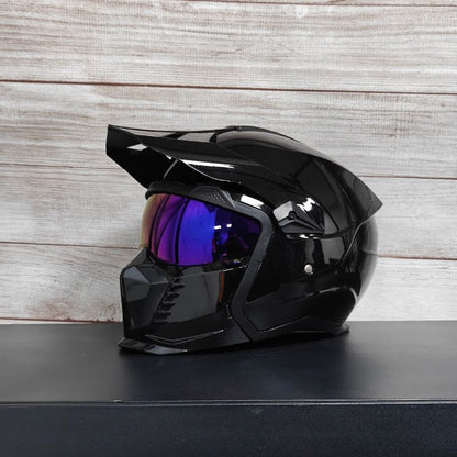 Casque combiné Street Fighter Casque de moto Casque rétro pour hommes et femmes  3C Certifié