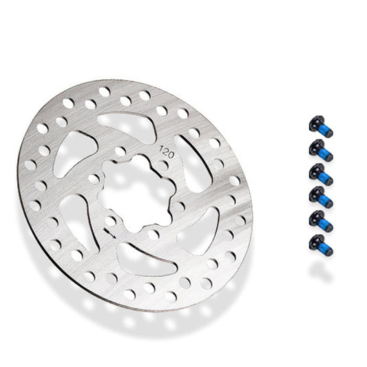 Disque de frein à disque six trous de 120 mm avec vis de fixation, 44mm entre orifices vis