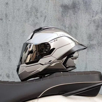 AXOR casques moto casques homme et femme protection solaire été moto jusqu'à la personnalité grand aileron fente arrière sécurité Bluetooth