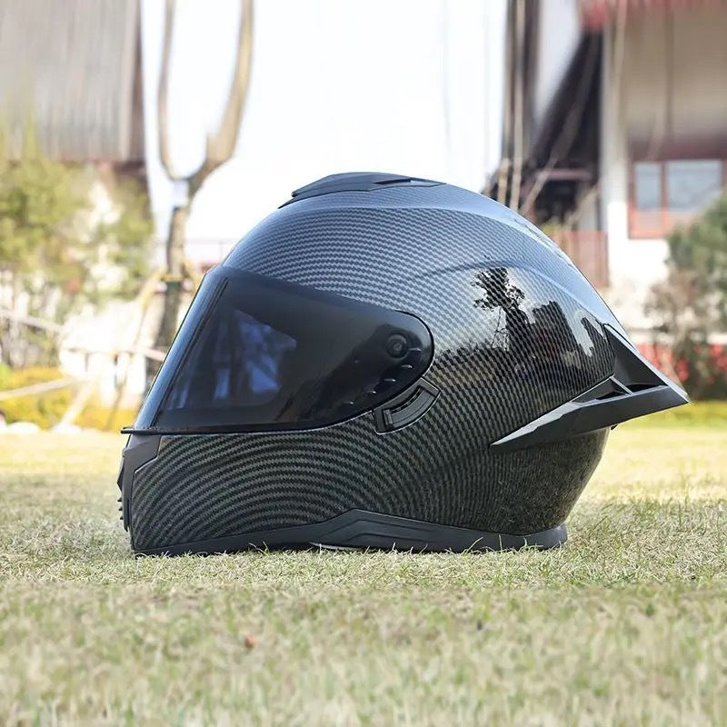 AXOR casques moto casques homme et femme protection solaire été moto jusqu'à la personnalité grand aileron fente arrière sécurité Bluetooth
