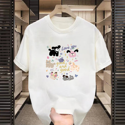 T-shirt américain à manches courtes à motifs
