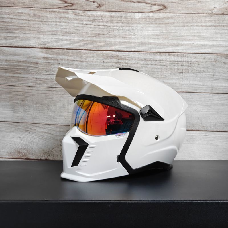Casque combiné Street Fighter Casque de moto Casque rétro pour hommes et femmes  3C Certifié