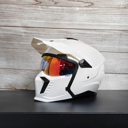 Casque combiné Street Fighter Casque de moto Casque rétro pour hommes et femmes  3C Certifié