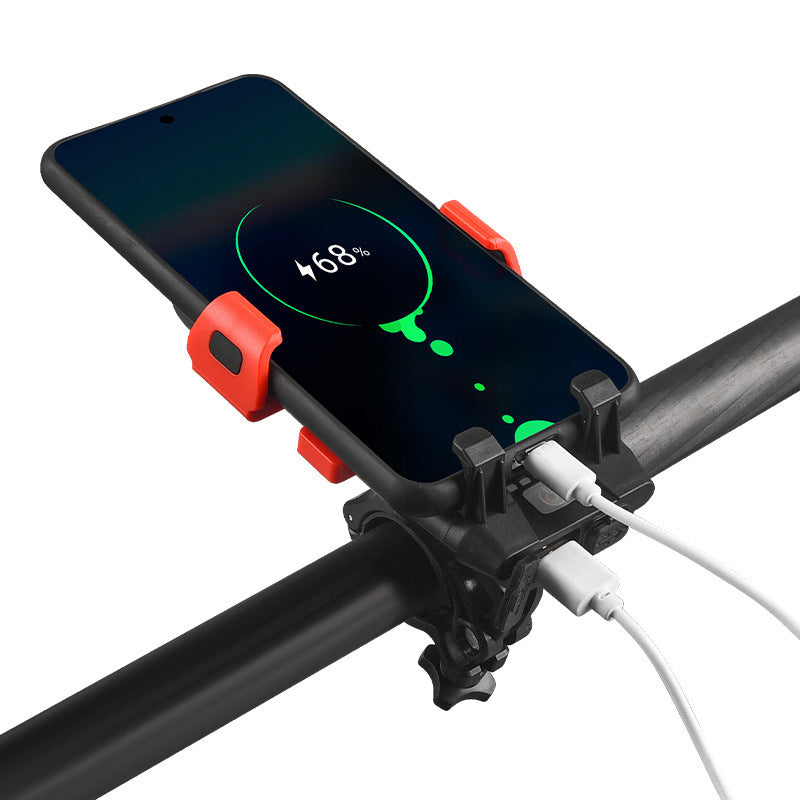 Lumière de vélo  4 en 1 avec support pour téléphone portable, support de phare de vélo