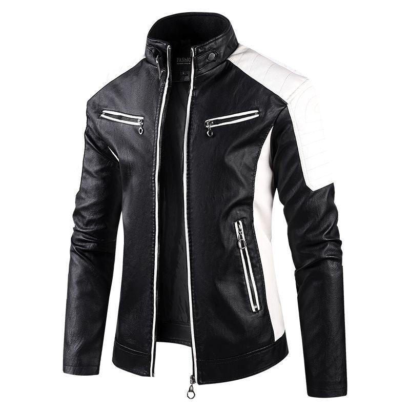 Veste en simili cuir, mince pour rester chaud