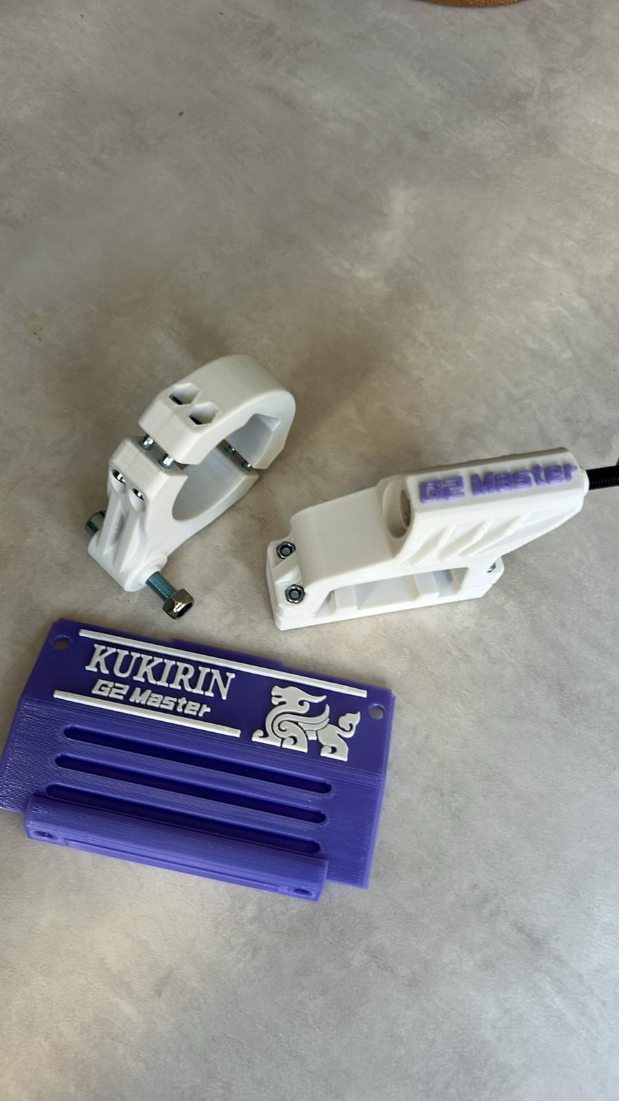 amortisseur de direction + support sur mesure Kukirin G2 Master produit par Dam's