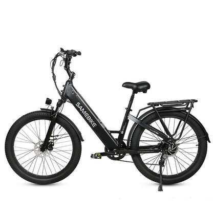 Vélo électrique noir RS_A01 500W 25km batterie puissante pneu résistant