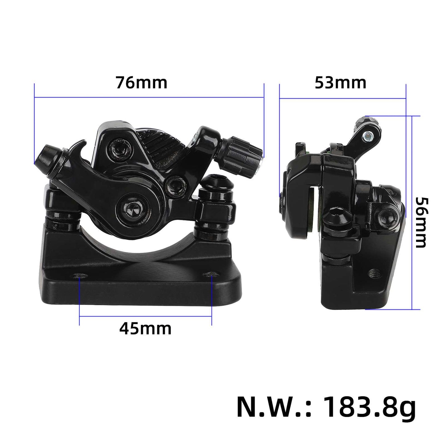 KugooM4 noir rear frein à disque (top fan type)
