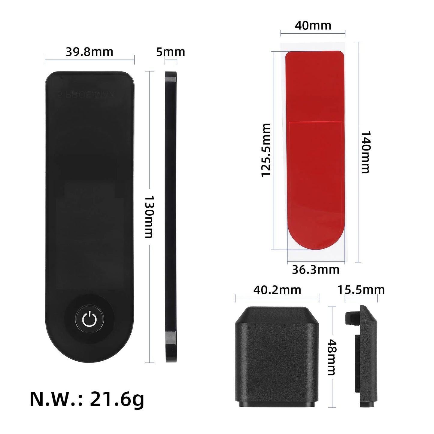 Noir Xiaomi Mi 5/5 Pro/5 Max Switch Panel Set avec Glue