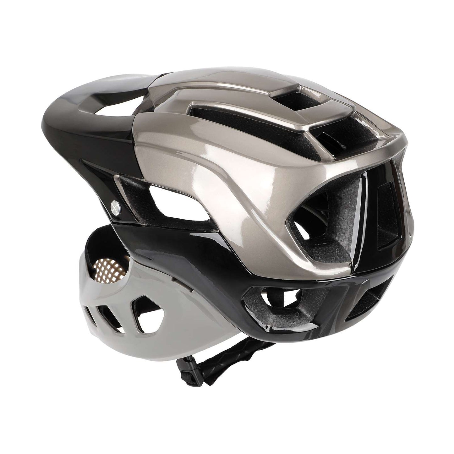 Noir et gris detachable tout-terrain casque